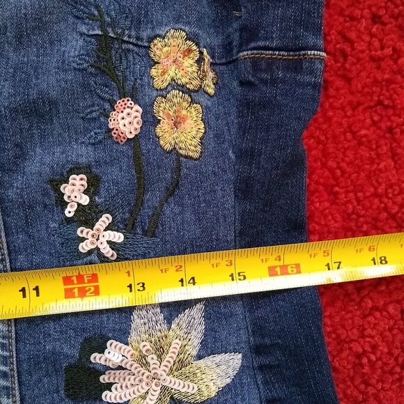 Desigual denim patchwork floral mini dress - Picture 7 of 9